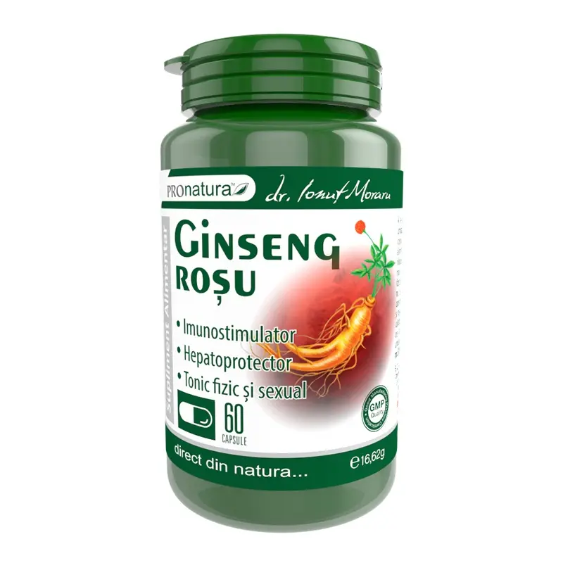 Ginseng roșu 60 capsule – Medica - Energie zilnică