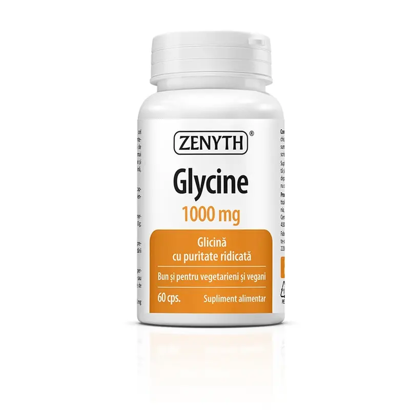 Glicină 1000 mg 60 capsule – Zenyth - Capsulă vegetală