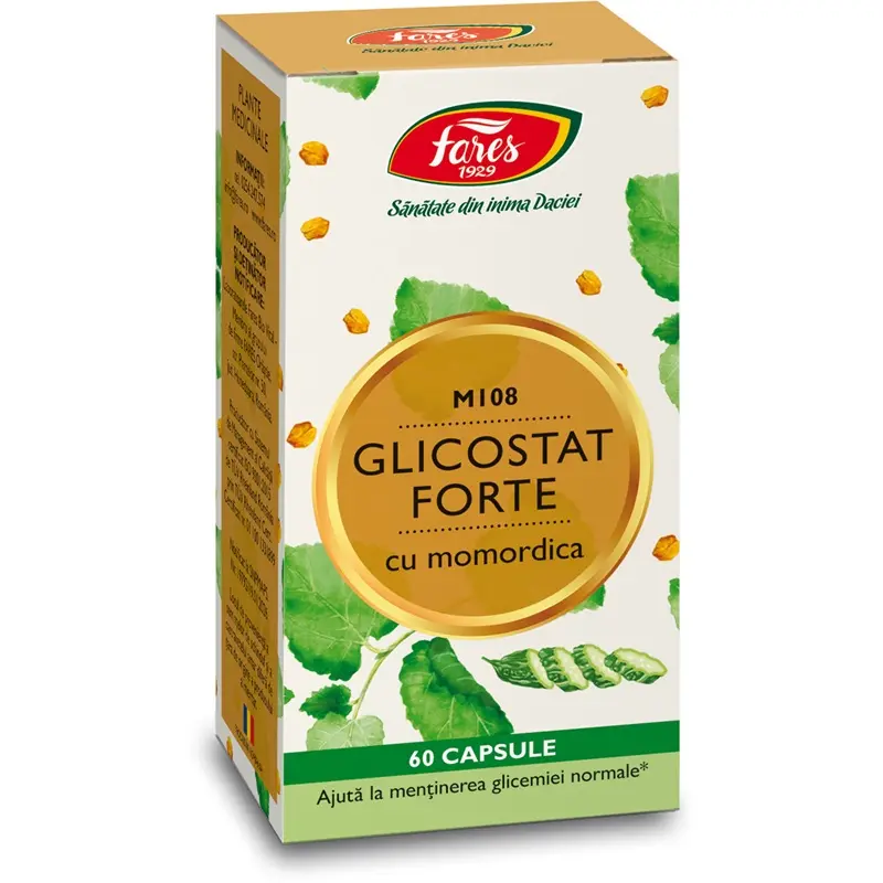 Glicostat Forte cu Momordica M108 60 de capsule – Fares - Afin