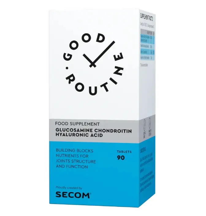 Glucozamină, condroitină, acid hialuronic 90 comprimate – Secom