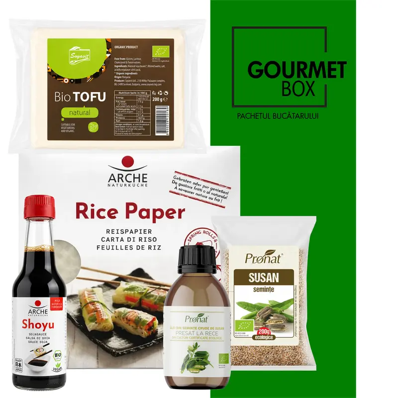 Gourmet Box - Pachețele Fresh de Vară cu Legume, Tofu si Sos de Susan