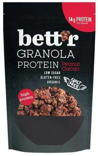 GRANOLA PROTEICA CU ALUNE SI CACAO BIO 300G