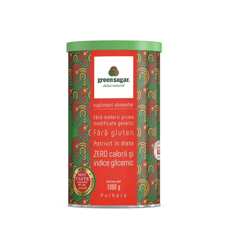 Green Sugar pulbere 1 kg – Remedia - Dulce fără calorii