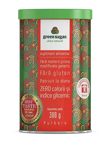 Green Sugar pulbere 300 g – Remedia - Fără zahăr, fără calorii