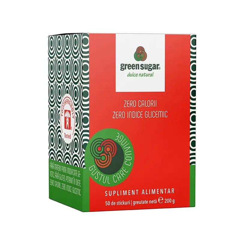 Green Sugar stick-uri 50 x 4 g – Remedia - Dulce fără calorii