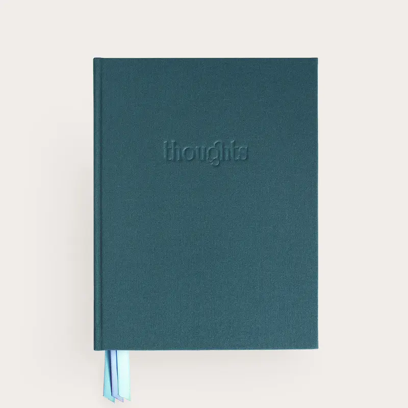 Handbound Journal - THOUGHTS - Petrol