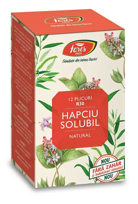 Hapciu solubil fără zahăr R30 12 plicuri – Fares - Sezonul rece