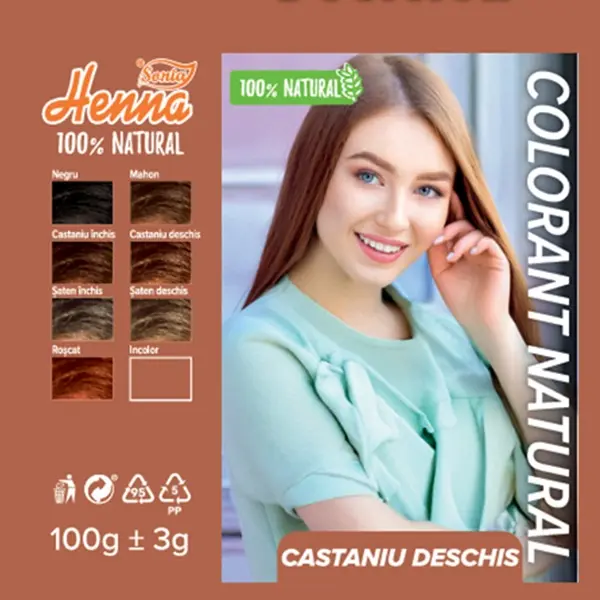 Henna castaniu deschis 100 g – Henna Sonia - Din plante