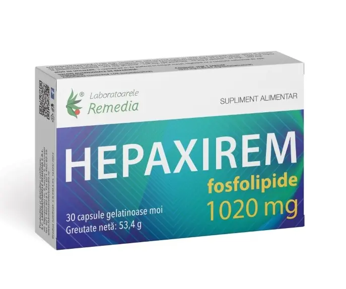 Hepaxirem Complex cu fosfolipide 30 capsule moi – Remedia
