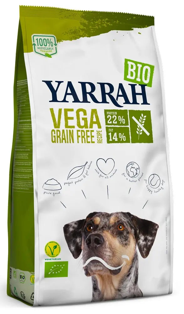 Hrana uscata bio fara gluten si fara cereale pentru caini adult, 22% proteina si 14% grasimi, 2kg Yarrah
