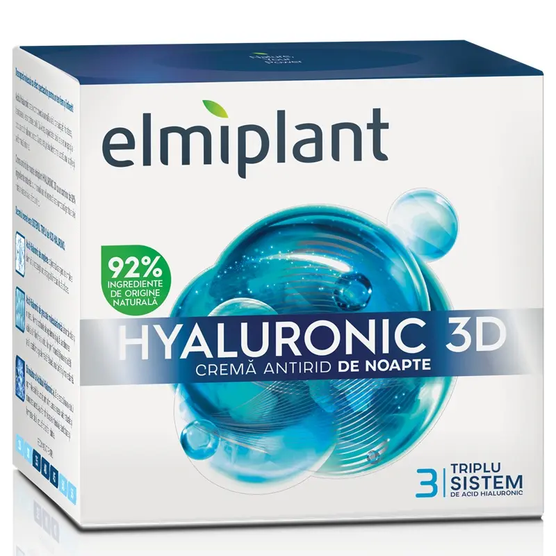 Hyaluronic 3D cremă antirid de noapte 50 ml – Elmiplant