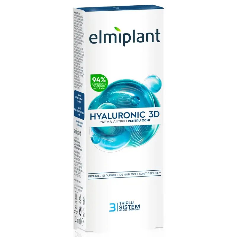 Hyaluronic cremă antirid pentru ochi 15 ml – Elmiplant