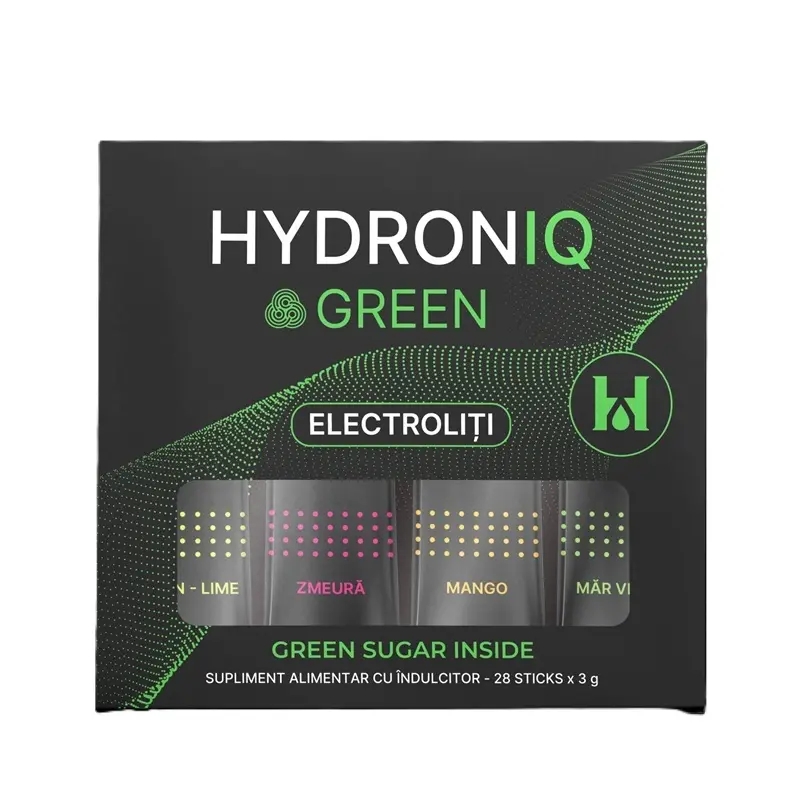 Hydroniq Green cu electroliți 28 stickuri x 3 g – Remedia