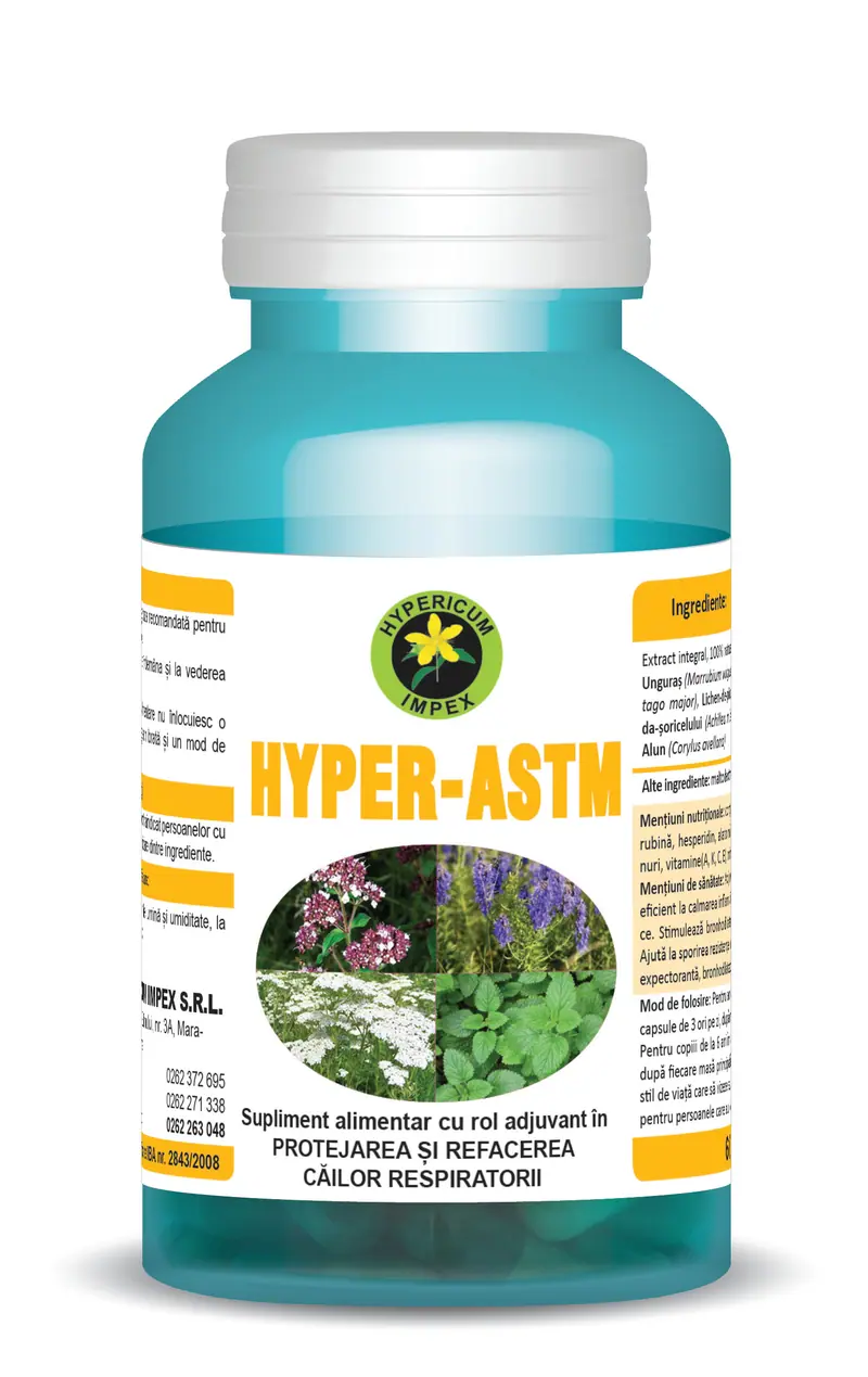 Hyper Astm 60 capsule – Hypericum - Confort respirator