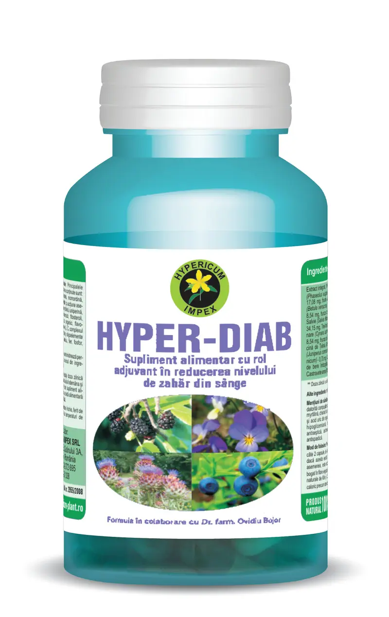 Hyper Diab 60 capsule – Hypericum - Doză simplă