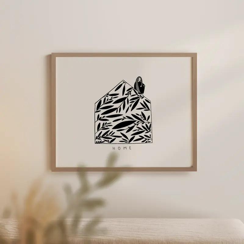 "I Miss Home" - art print 21/29.7 cm