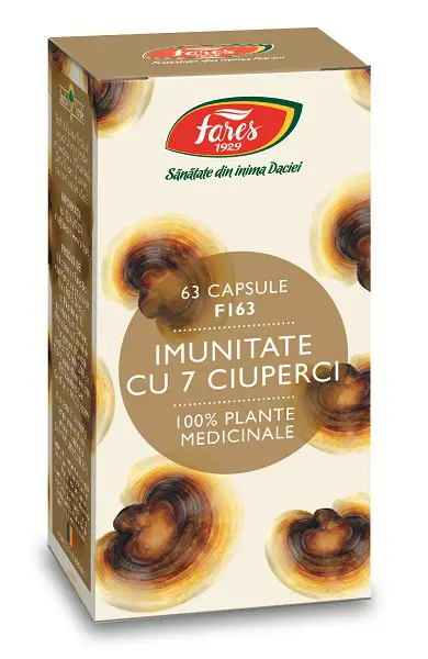 Imunitate cu 7 ciuperci F163 63 de capsule – Fares