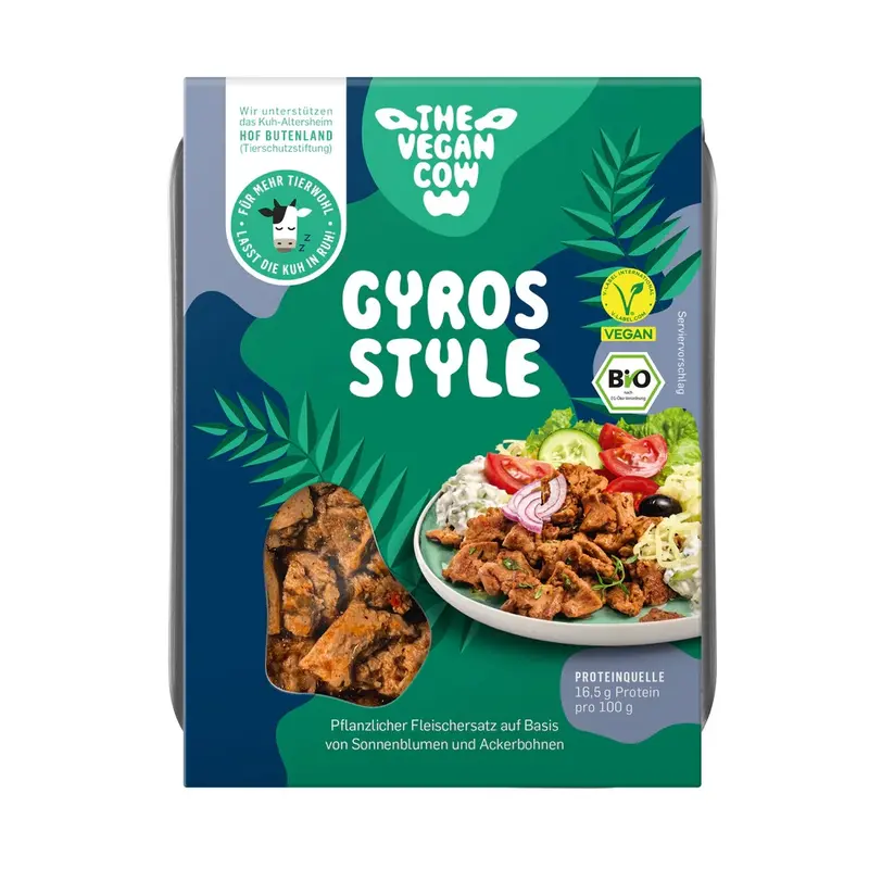 Inlocuitor de Carne Vegan Bio Gyros The Vegan Cow 180 g