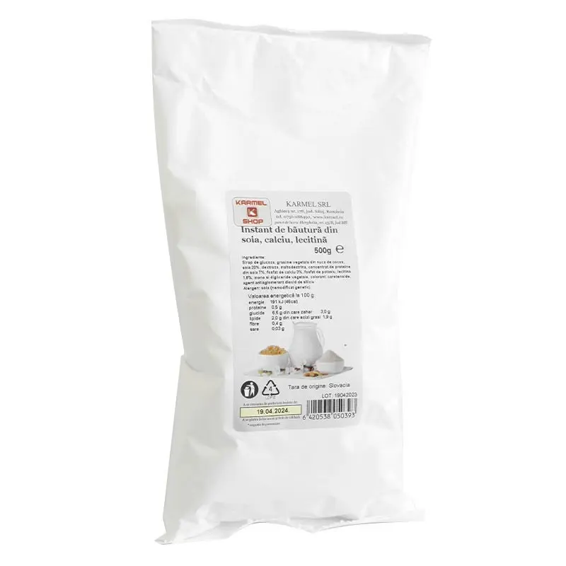 Instant de bautura din soia, calciu, lecitina 500g  Karmel Shop