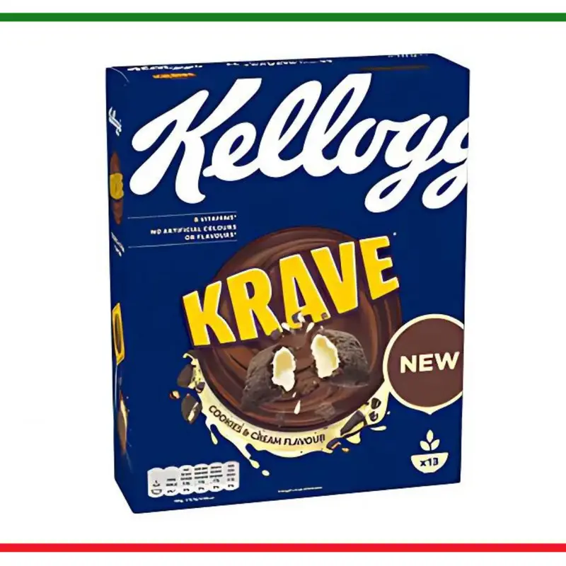 Kellogg's cereale Choco Krave Cookies and Cream 375g