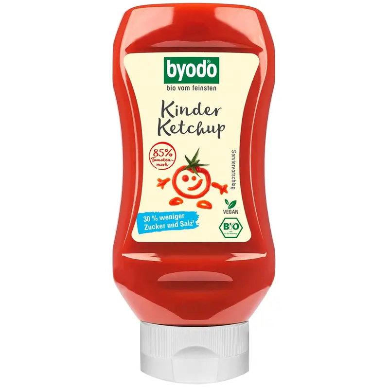 Ketchup bio pentru copii cu 85% tomate, 300ml