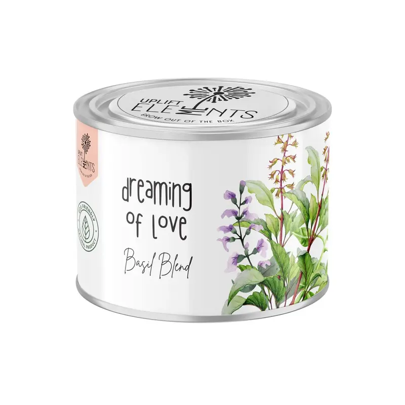Kit de plantare Uplift, cu seminte de Busuioc Mix si ghiveci teracota
