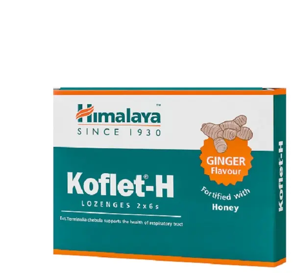 Koflet-H pastile cu aromă de ghimbir 12 pastile – Himalaya