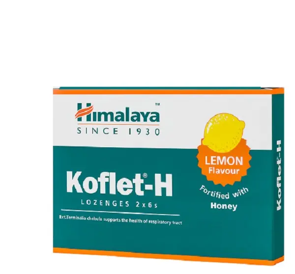 Koflet-H pastile cu aromă de lămâie 12 pastile – Himalaya