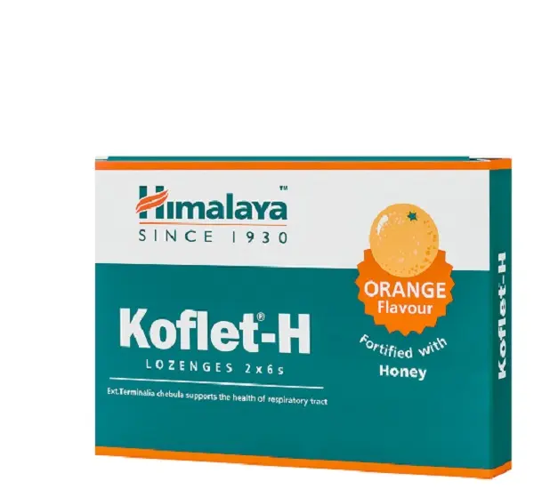 Koflet-H pastile cu aromă de portocale 12 pastile – Himalaya