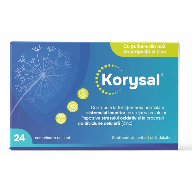 Korysal ouă prepeliță, zinc 24 comprimate de supt – Naturpharma