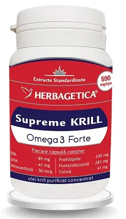 Krill Oil Supreme Omega-3 Forte 30 capsule – Herbagetica