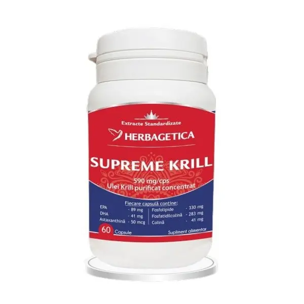 Krill Oil Supreme Omega-3 Forte 60 capsule – Herbagetica