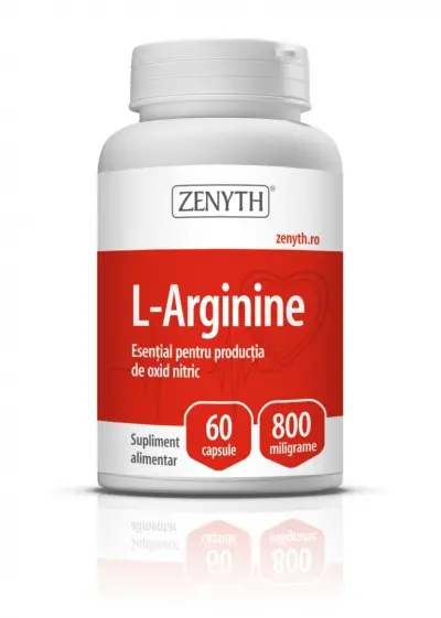 L-Arginină 800 mg 60 capsule – Zenyth - Doză flexibilă
