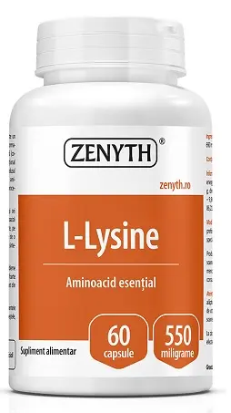 L-Lizină 550 mg 60 capsule – Zenyth