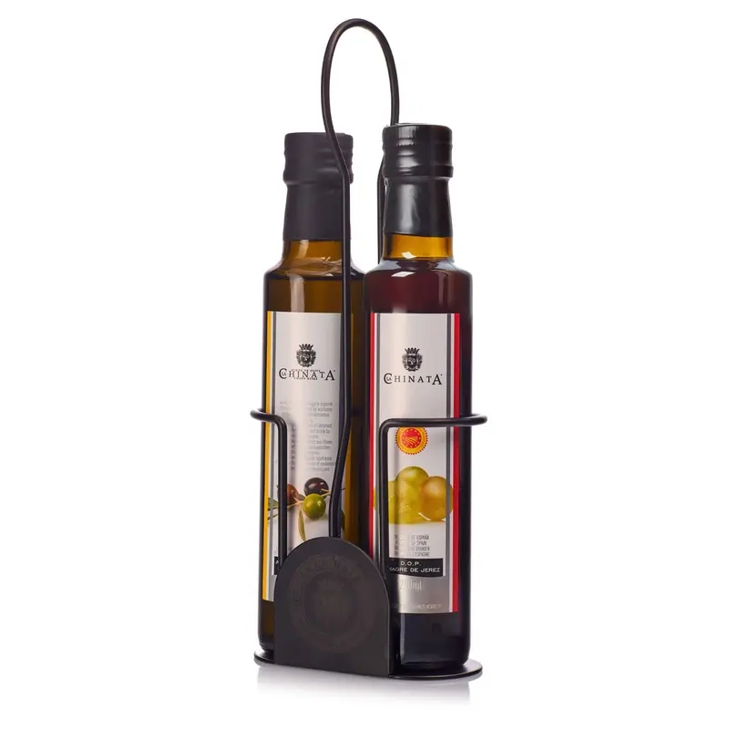 La Chinata Oliviera din metal cu ulei de măsline și oțet, 2 x 250 ml