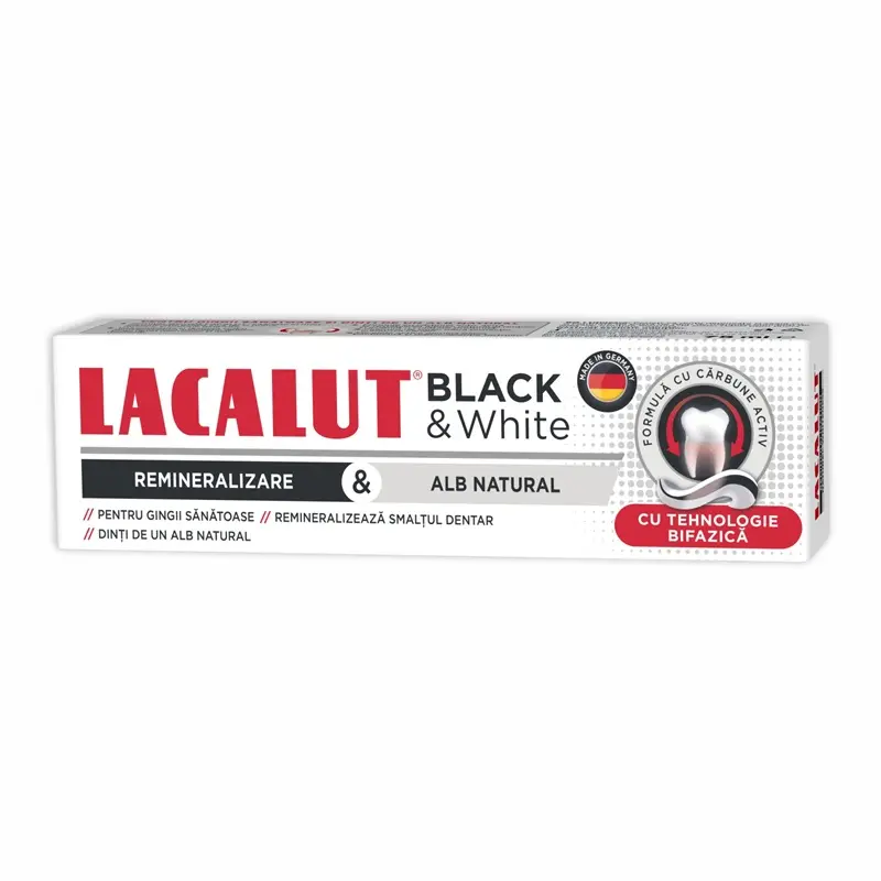 Lacalut Black & White pastă de dinți 75 ml – Lacalut