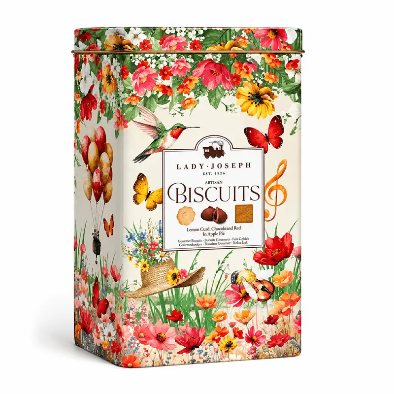 Lady Joseph asortiment de biscuiți Countryside în cutie metalică 300g