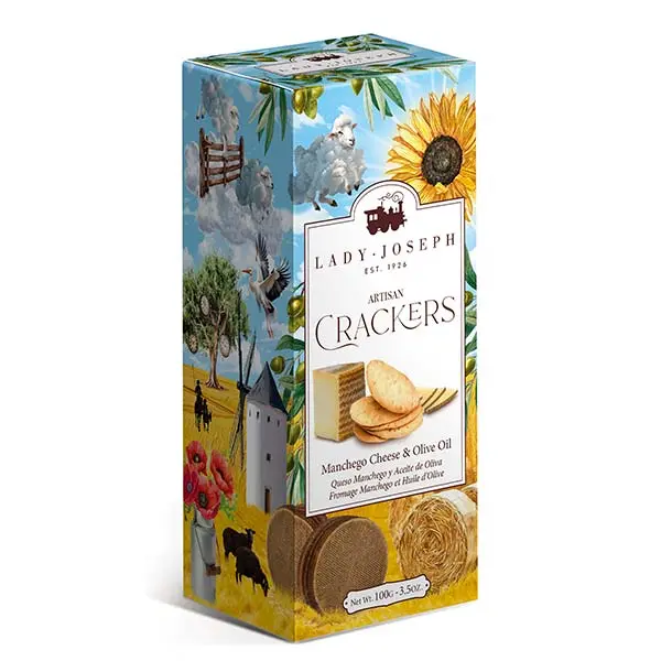Lady Joseph crackers cu brânză Manchego și ulei de măsline 100g