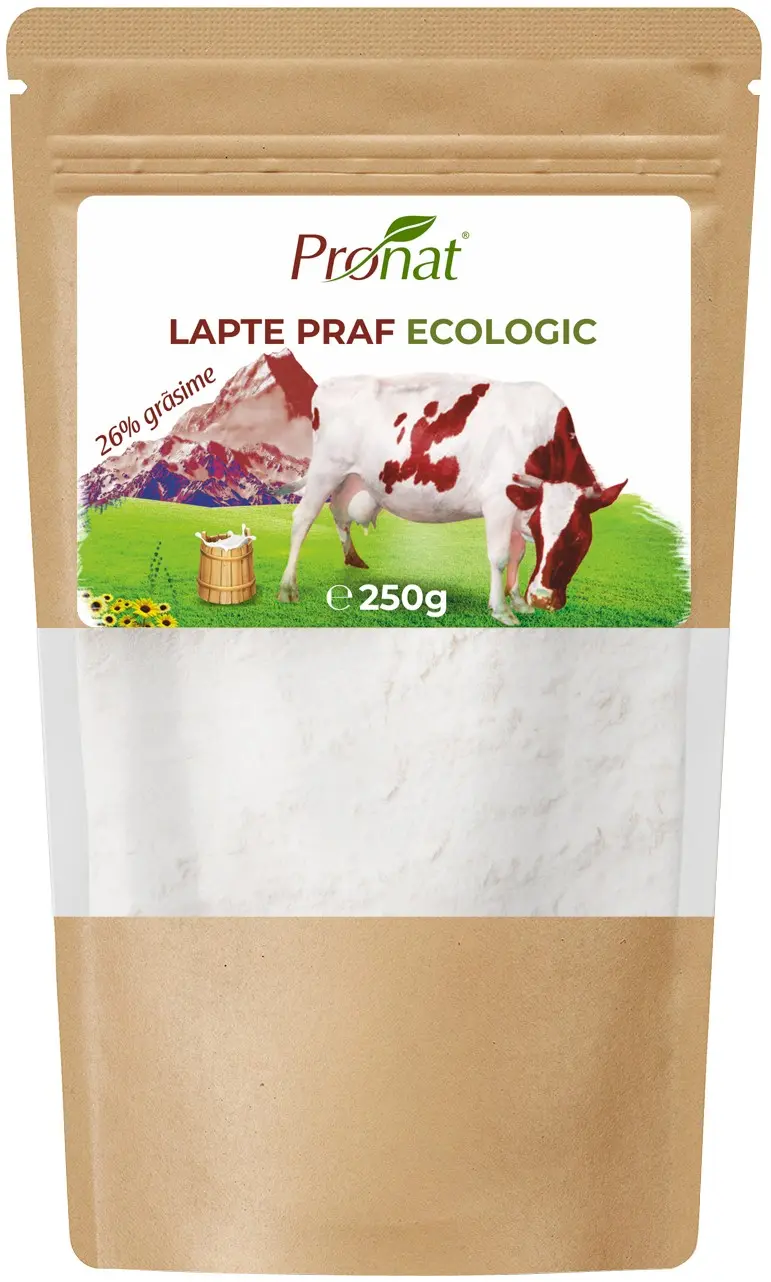 Lapte praf bio 26%grasime, 250g Pronat