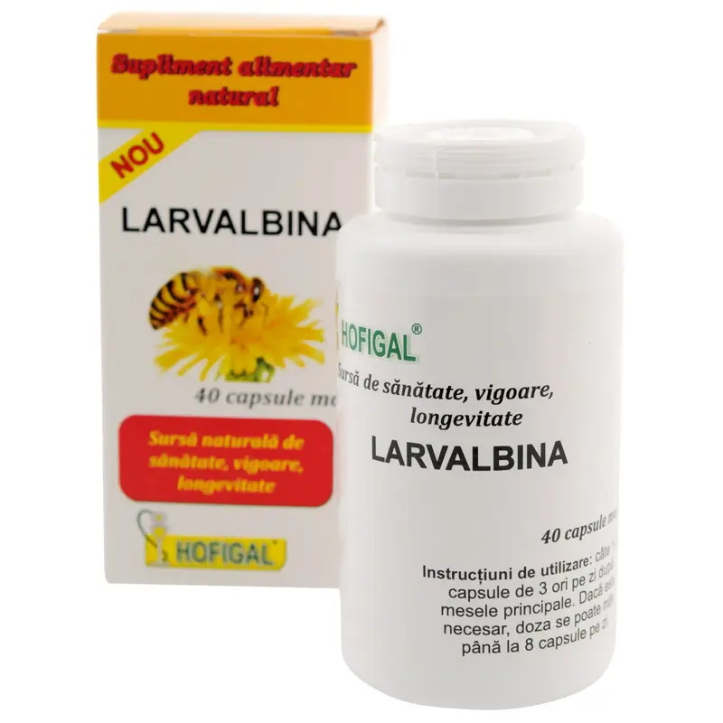 Larvalbina 40 capsule moi – Hofigal - Tonic natural