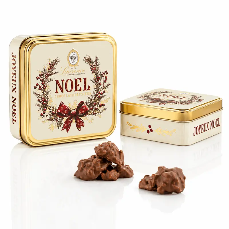 Laurence Chocolate cutie cadou cu mini ciocolate crocante cu lapte 130g - Editie de Craciun
