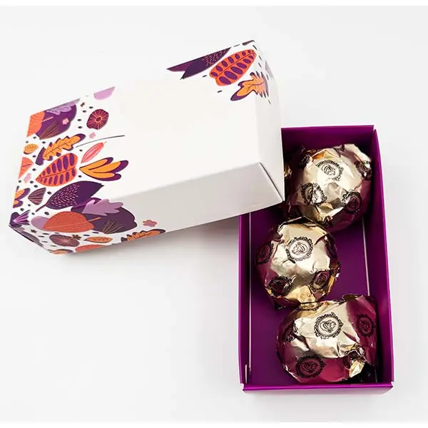 Laurence Chocolate cutie cu 3 mandarine in ciocolata neagra 150g