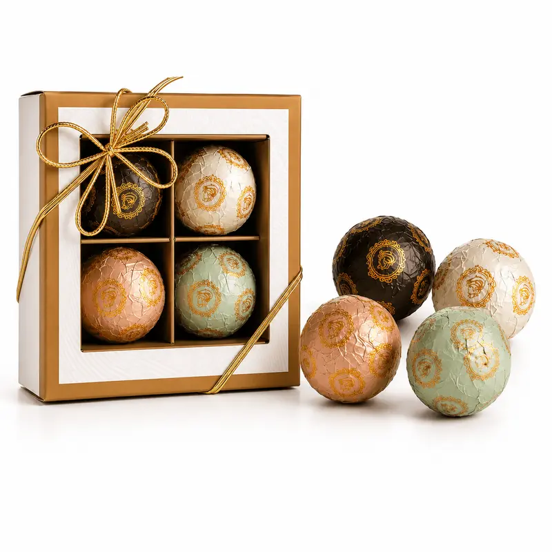 Laurence Chocolate cutie cu 4 praline rotunde (130g)