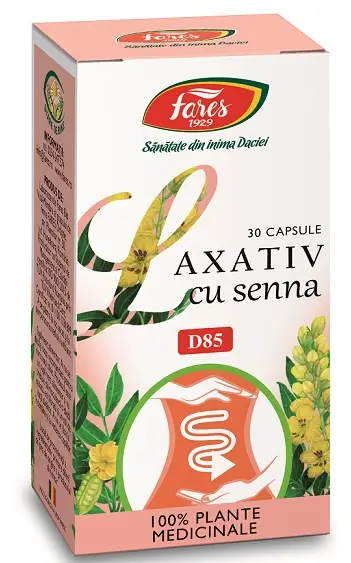 Laxativ cu Senna D85 30 de capsule – Fares