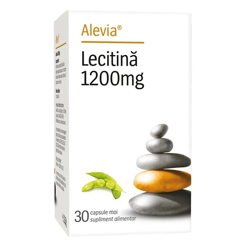 Lecitină 1200 mg 30 capsule moi – Alevia - Din soia