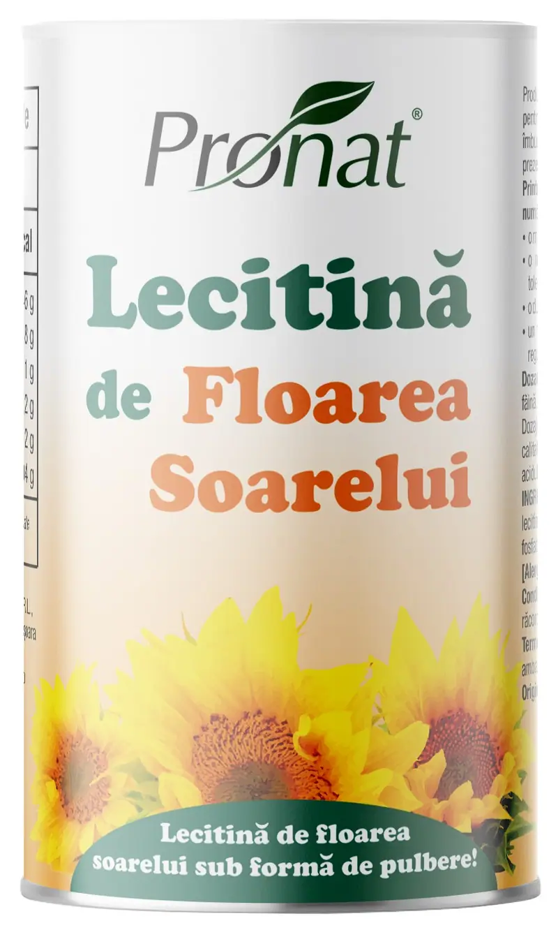 Lecitina de floarea soarelui, 200g Pronat