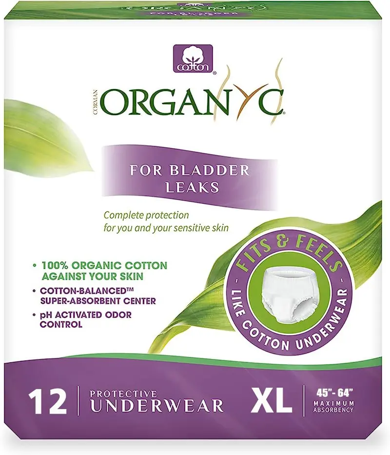 Lenjerie intima de protectie pentru incontinenta urinara, 12 buc. marimea XL, Organyc