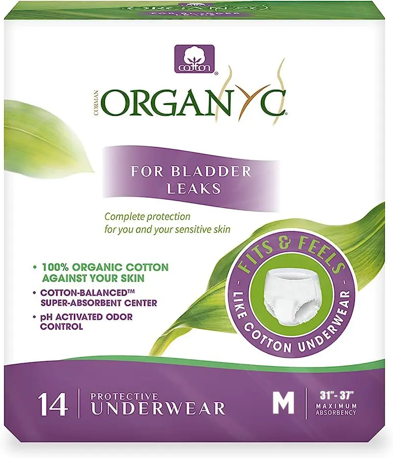 Lenjerie intima de protectie pentru incontinenta urinara, 14 buc. marimea M, Organyc