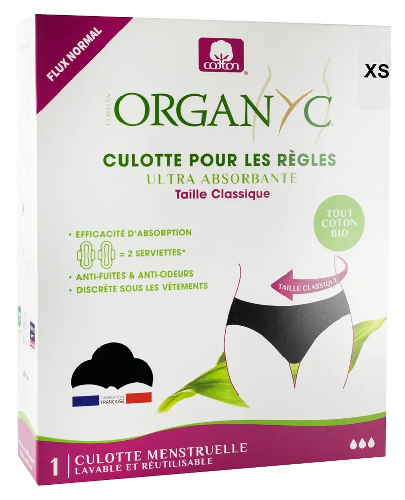 Lenjerie intima pentru perioada menstruala, talie clasica, Organyc