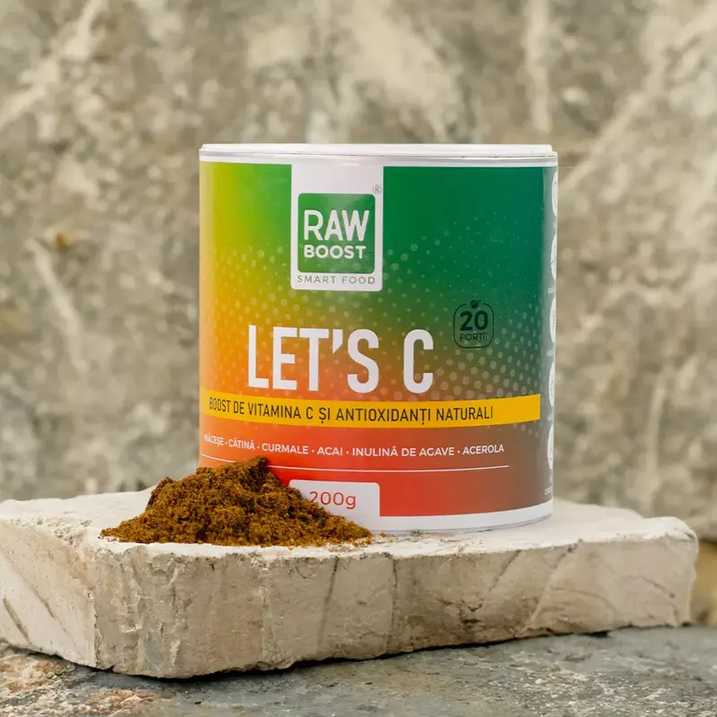 Let's C - Boost De Vitamina C și Antioxidanți Naturali, 200g | Rawboost